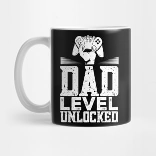 Mens Gamer Dad Video Game Father's Day Dad Level Unlocked Mug